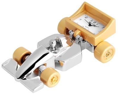 Miniaturuhr Rennwagen 7,2 cm bicolor