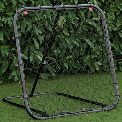 vidaXL Fußball-Rebounder Verstellbar Schwarz 84x73x60-80 cm Stahl