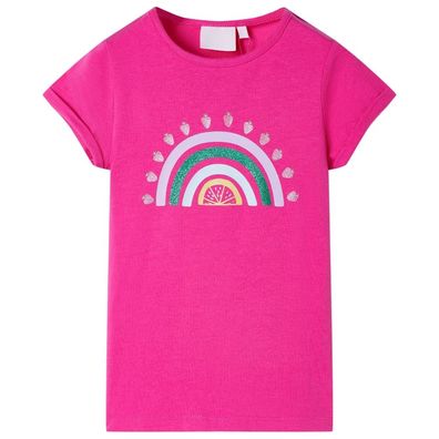 Kinder-T-Shirt Dunkelrosa 128