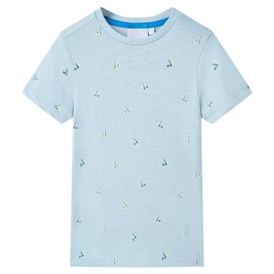 Kinder-T-Shirt Hellblau 128