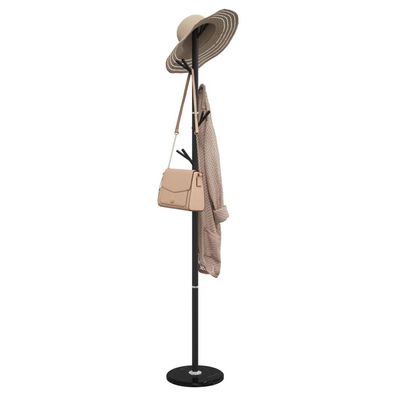 vidaXL Garderobenständer Schwarz 175 cm Pulverbeschichtetes Eisen
