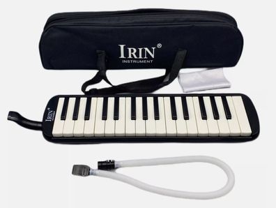 Melodica Irin mit Tasche und Zubehör 32 Tasten in Schwarz