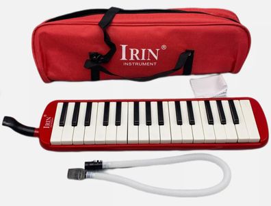 Melodica Irin mit Tasche und Zubehör 32 Tasten in Rot