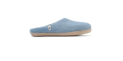 egos Filz Pantoffel Hausschuh slip on simple kids aus Schafwolle Light Blue