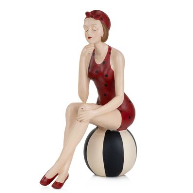 Pin Up Girl Deko Figur Lady Burlesque 50 /60 er Jahre Neu Nostalgie Stil H 38 cm