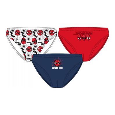 3er Pack Jungen Slip mit Motiven von Spiderman, 100% Baumwolle