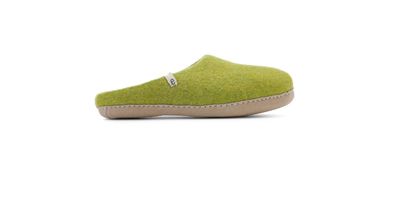 egos Filz Pantoffel Hausschuh slip on simple kids aus Schafwolle Lime Green