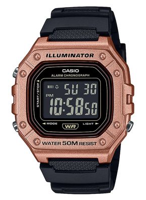 Casio Herren-Digitaluhr Schwarz/Kupferfarben W-218HM-5BVEF