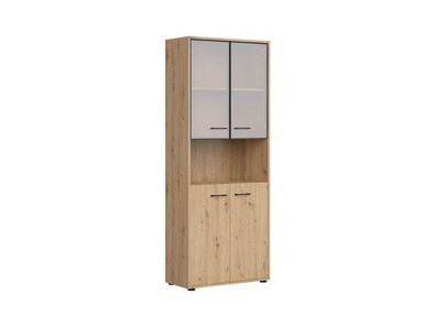 Highboard Space Office x 80 x 202,5 cm | Schwarz