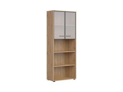 Highboard Space Office x 80 x 202,5 cm | Schwarz