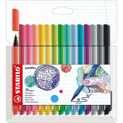 Stabilo PointMax Fineliner, 15 Stck