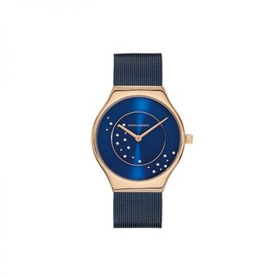 ADORA AD8548 Damen Damenuhr Edelstahl blau & rosegold