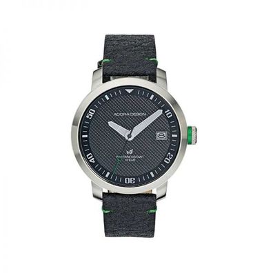 ADORA AD8621 Herren Herrenuhr Edelstahl Leder schwarz 10 BAR