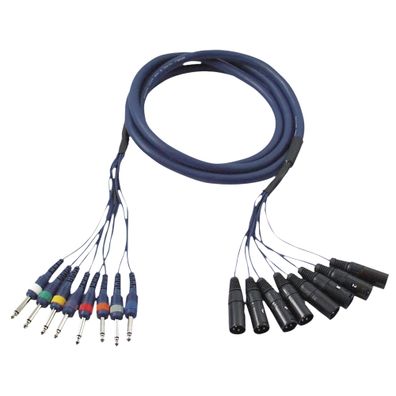 DAP FL62 - 8 XLR/M 3P to 8 Jack mono 6 m