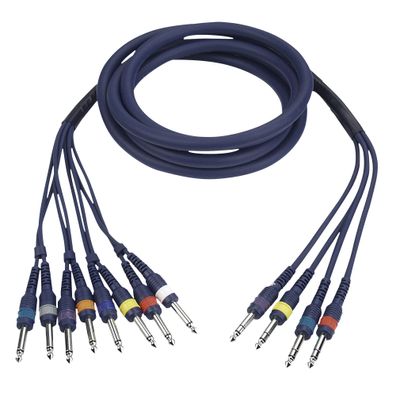 DAP FL69 - 8 Jack mono to 4 Jack stereo 6 m