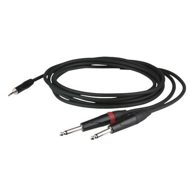 DAP FLX31 - stereo mini-jack to 2 mono Jack L/R 1,5m versenkter Anschluss