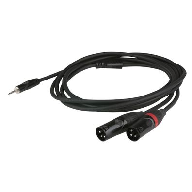 DAP FLX46 - stereo mini-jack to 2 XLR/M 3P 1,5m versenkter Anschluss