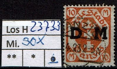 Los H23733: Danzig Dienst Mi. 31 X, gest