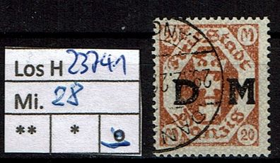 Los H23741: Danzig Dienst Mi. 28, gest