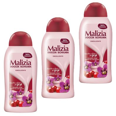 Malizia Duschgel mit Extrakten der goji beere 3x 300 ml