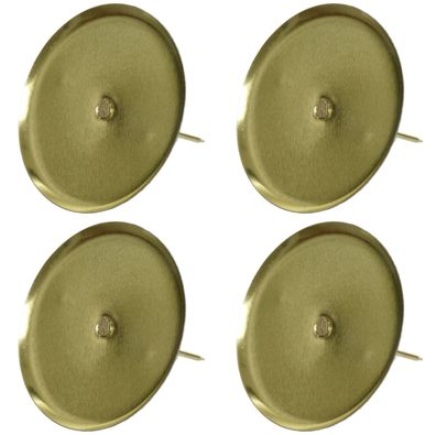Adventskranzkerzenhalter Goldfarben Ø 8 cm ohne Dorn aus Metall - 4er Set