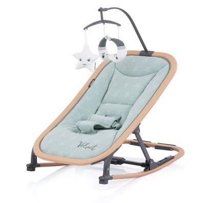 Chipolino Velvet Faltbare Babywippe mit mobilem Aloe-Holz