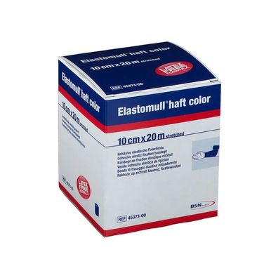 24x BSN Elastomull® haft color, elastische Fixierbinde in blau 10 cm x 20 m | Packung