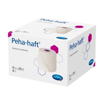 Hartmann Peha-haft® latexfrei Fixierbinde 6cm x 20m - 8 Stk. | Packung (8 Stück)