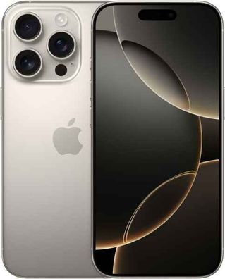 Apple iPhone 16 Pro 128GB Titan Natur inkl. Schutzglas & Silikoncase