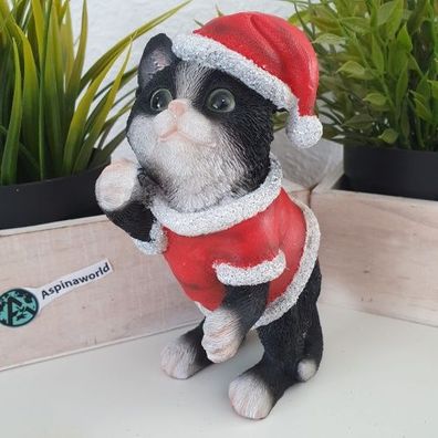 Weihnachts Katzen Figur 16 cm