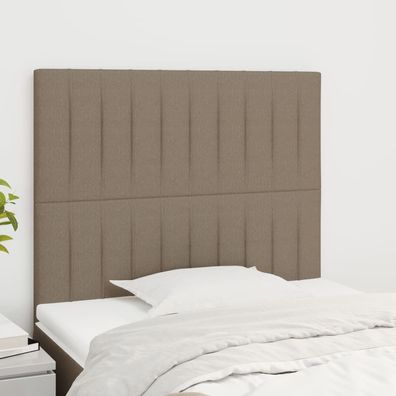 vidaXL Kopfteile 2 Stk. Taupe 80x5x78/88 cm Stoff