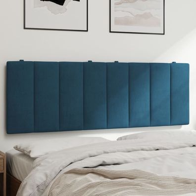 vidaXL Kopfteil-Kissen Blau 140 cm Samt