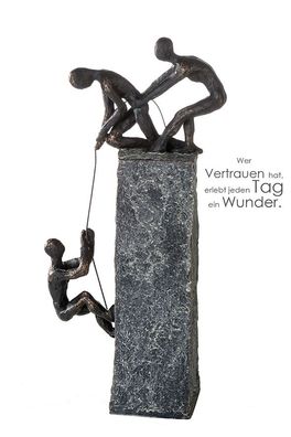 Casablanca Skulptur "Assistance" bronce/dunkel grau Höhe .43cm Breite 18cm, oly,2