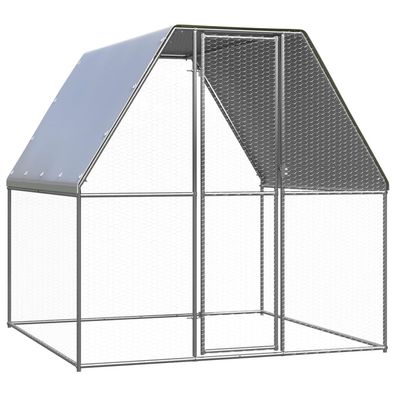 vidaXL Outdoor-Hühnerkäfig 2x2x2 m Verzinkter Stahl