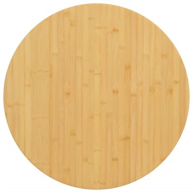vidaXL Tischplatte Ø90x2,5 cm Bambus