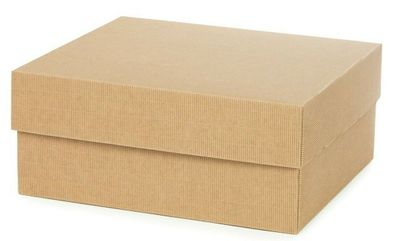 Geschenkkarton M. Stülpdeckel BRAUN Geschenk-box 300x250x120MM Innenmaß 2-wellig