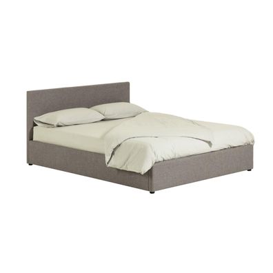 Bett Nahiri mit Stauraum 171 x 90 x 215 cm Grau