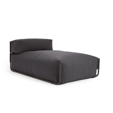 Modularsofa Square mit Rückenlehne lang in Dunkelgrau