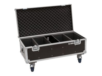 Roadinger Flightcase 4x Audience Blinder 2x100W LED COB CW/WW mit Rollen