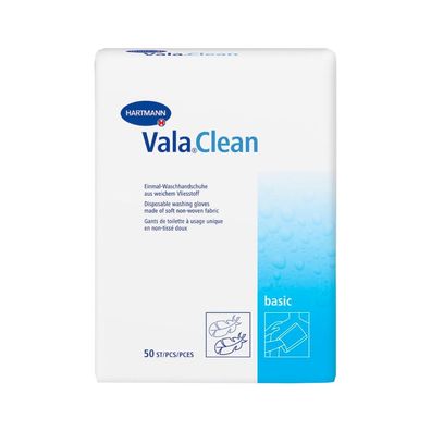 Hartmann Vala®Clean Basic Einmal-Waschhandschuhe - 23 x 15,5 cm | Packung (50 Stück)