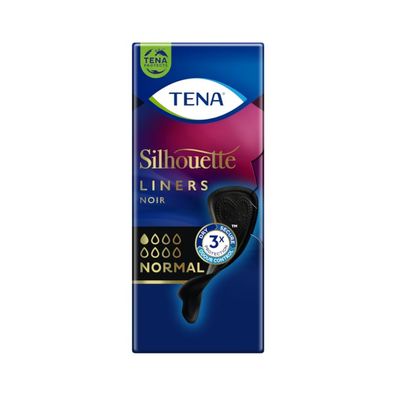 TENA Silhouette Noir Normal Slipeinlage, schwarz | Packung (26 Stück)