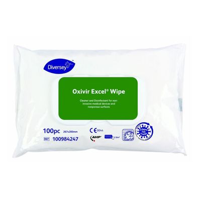 12x Diversey Oxivir® Excel Wipe Desinfektionstücher mit breitem Wirkungsspektrum | Pa