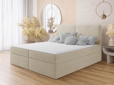 Boxspringbett Claire Modern mit zwei Bettkästen Doppelbett Schlafzimmer