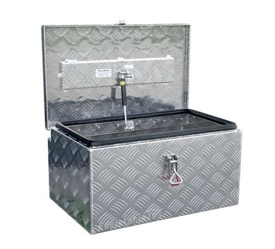 Truckbox PD063 Premium Deichselbox, Staubox, Aluminium Riffelblech, Werkzeugbox,