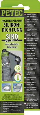 Petec Hochtemperatursilikon 70 ml schwarz