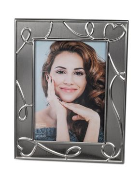 Formano Fotorahmen, Bilderrahmen für Fotoformat 10x15cm Herz Silber