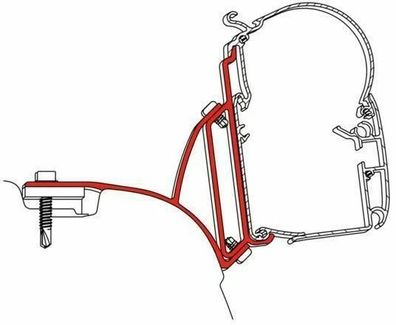 Dometic PerfectWall Markisen-Adapter für VW T5/T6 Multivan 029