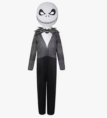 Jack Skellington Cosplay-Overall mit Maske für Kinder, Halloween-Albtraum