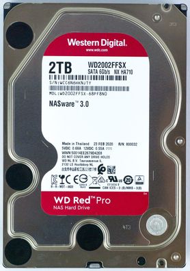 WD RED PRO / 2 TB HDD / 64MB Cache / 7200 RPM / SATA 6G / WD2002FFSX 68PF8N0