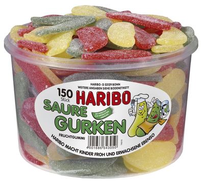 Haribo 121308007 Saure Gurken Dose mit 150 St